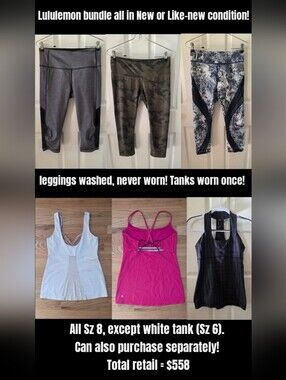 Lululemon bundle! Total retail $558 All are in New or like-new condition!